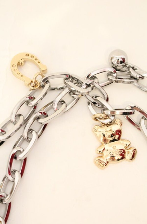 画像5: ヴィヴィアンウエストウッド 中古 / MULTI CHARM ベルト（マルチチャームベルト） シルバーｘゴールド   O-26-01-11-096-gd-YM-OS (5)