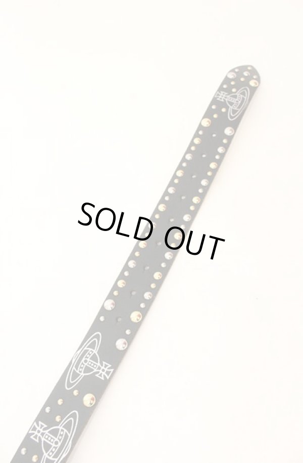 画像3: ヴィヴィアンウエストウッド 中古 / オーバルバックルスタッズベルト メンズS規格 シルバーｘブラック  O-26-01-11-098-gd-YM-OS (3)