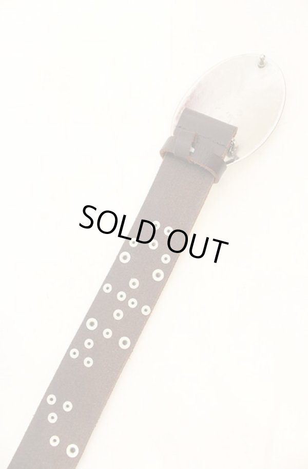 画像4: ヴィヴィアンウエストウッド 中古 / オーバルバックルスタッズベルト メンズS規格 シルバーｘブラック  O-26-01-11-098-gd-YM-OS (4)