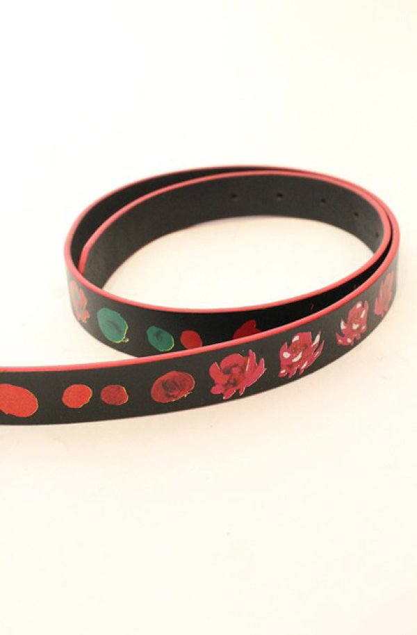 画像2: ヴィヴィアンウエストウッド 中古 / フラワーチャートナローベルト  ブラックｘピンク  O-26-01-11-100-gd-YM-OS (2)