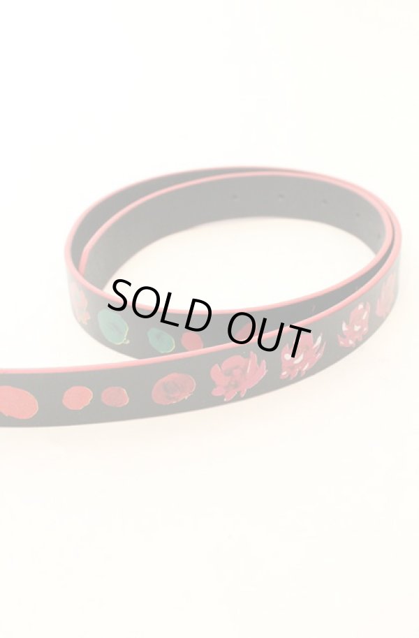 画像2: ヴィヴィアンウエストウッド 中古 / フラワーチャートナローベルト  ブラックｘピンク  O-26-01-11-100-gd-YM-ZH (2)