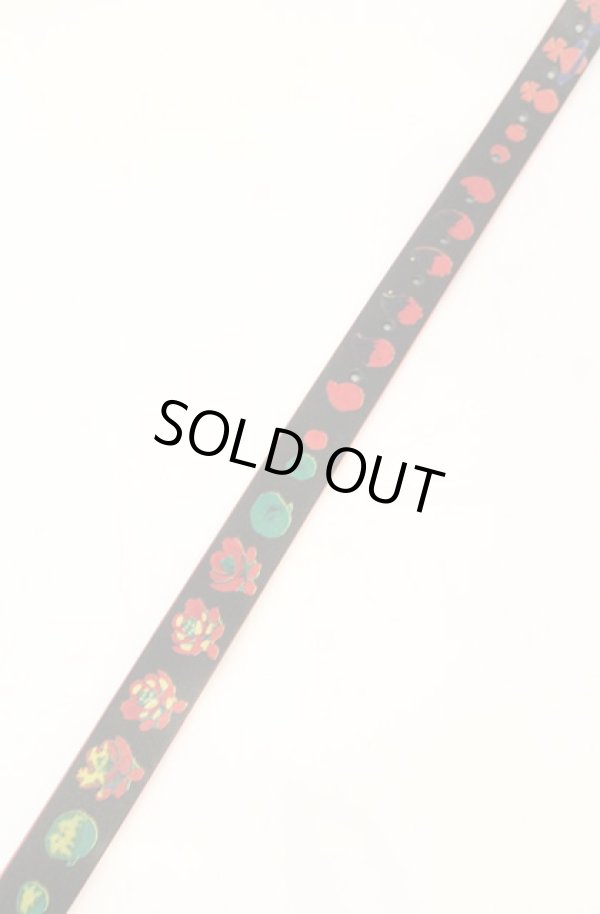 画像3: ヴィヴィアンウエストウッド 中古 / フラワーチャートナローベルト  ブラックｘピンク  O-26-01-11-100-gd-YM-ZH (3)