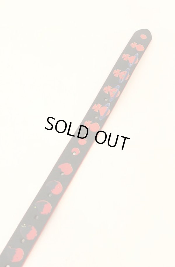 画像4: ヴィヴィアンウエストウッド 中古 / フラワーチャートナローベルト  ブラックｘピンク  O-26-01-11-100-gd-YM-ZH (4)