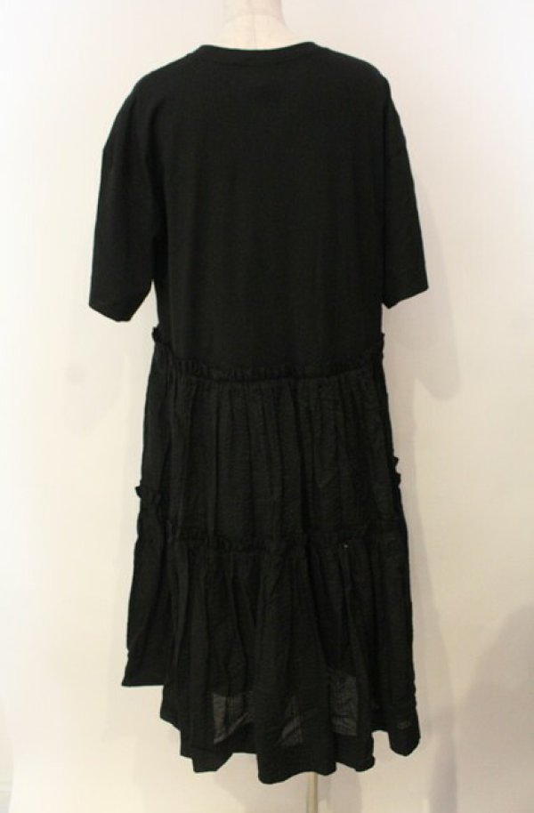 画像5: ヴィヴィアンウエストウッド 中古 / ミラクルウェーブブロッキングギャザースカートドレス 00 ブラック  O-26-01-11-011-op-YM-OS (5)