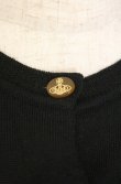 画像2: ヴィヴィアンウエストウッド 中古 / カラーオーブ刺繍ラウンドネックカーディガン S ブラック  O-26-01-11-014-to-YM-OS (2)