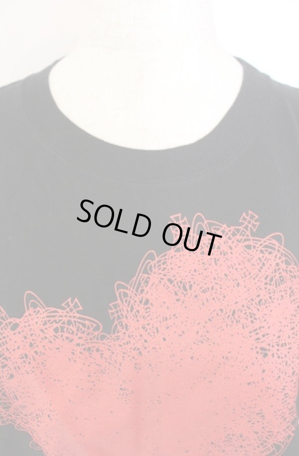 画像2: ヴィヴィアンウエストウッド 中古 / マティスハートTシャツ 01 ブラック  O-26-01-11-015-ts-YM-ZH (2)