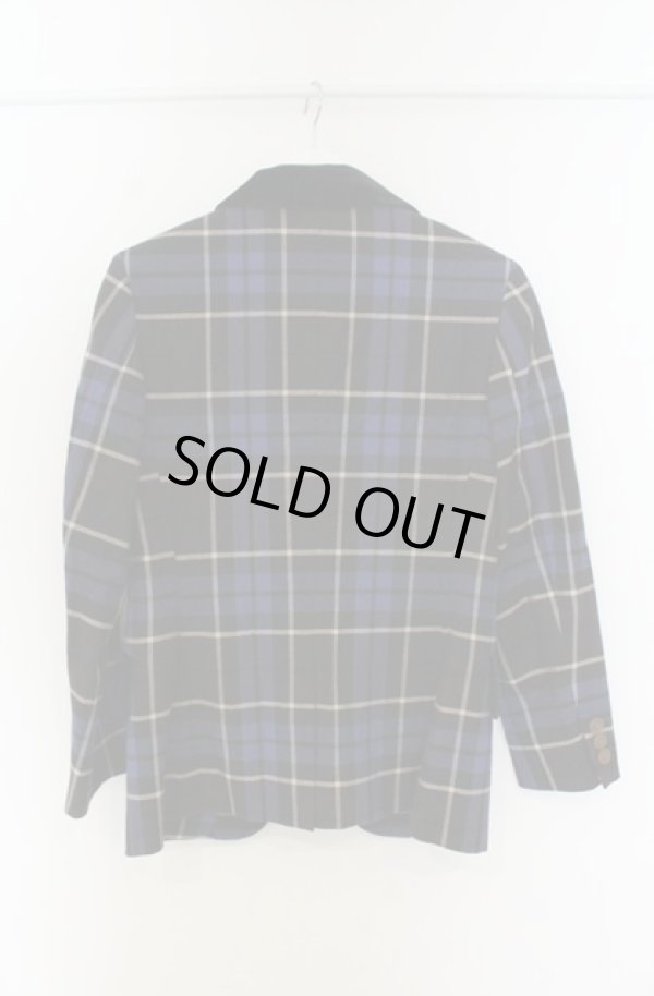 画像2: ヴィヴィアンウエストウッド 中古 / TARTAN CHECKジャケット 2 ブルー  O-26-01-25-002-jc-YM-OS (2)