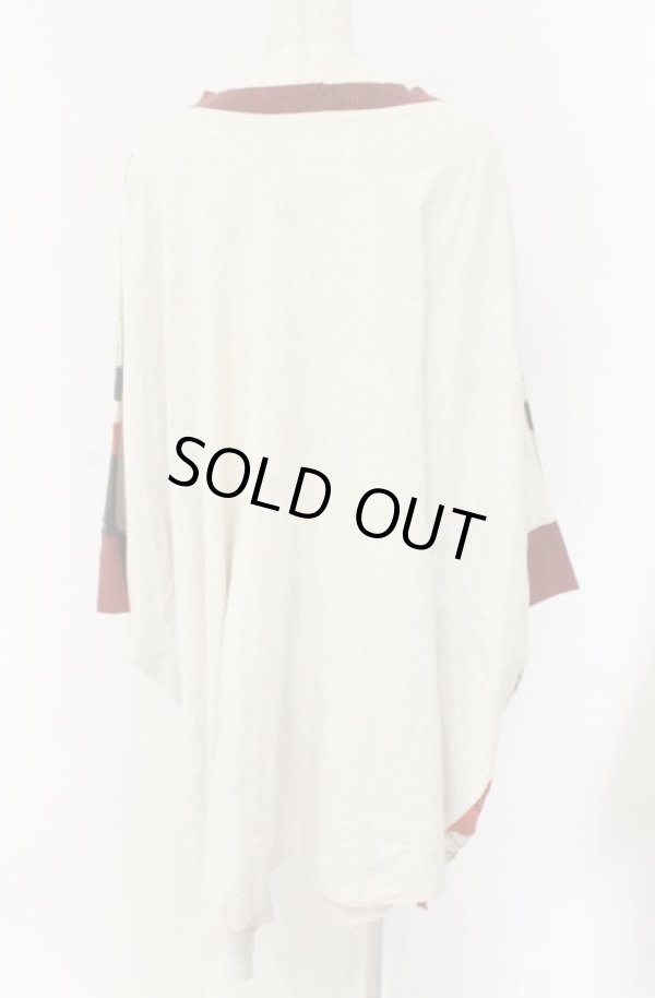 画像3: ANGLOMANIA 中古 / 総柄スクエアカットソー 38 オレンジｘアイボリー  O-26-01-25-020-to-YM-OS (3)