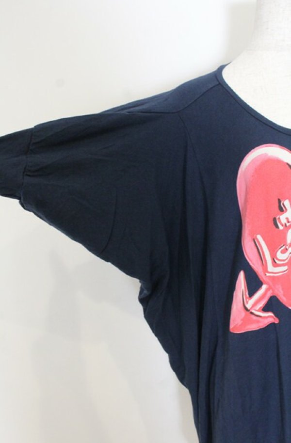 画像2: ヴィヴィアンウエストウッド 中古 / アロープリントカットワンピース 3 ネイビー  O-26-01-25-021-op-YM-OS (2)