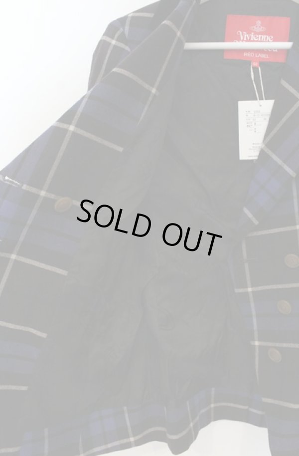 画像3: ヴィヴィアンウエストウッド 中古 / TARTAN CHECKジャケット 2 ブルー  O-26-01-25-002-jc-YM-OS (3)