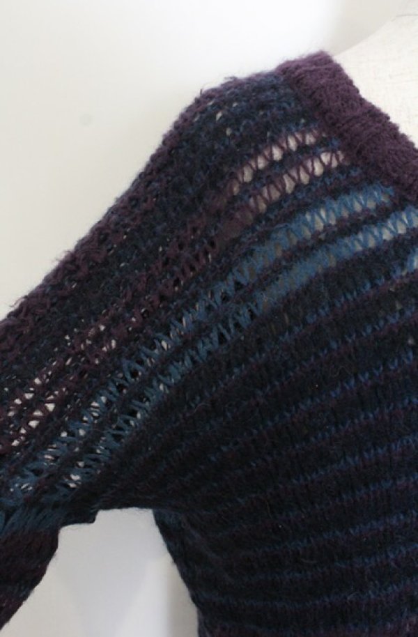 画像2: ヴィヴィアンウエストウッド 中古 / グラデーションローゲージニットワンピース 2 ブルーｘパープル  O-26-01-25-022-op-YM-OS (2)