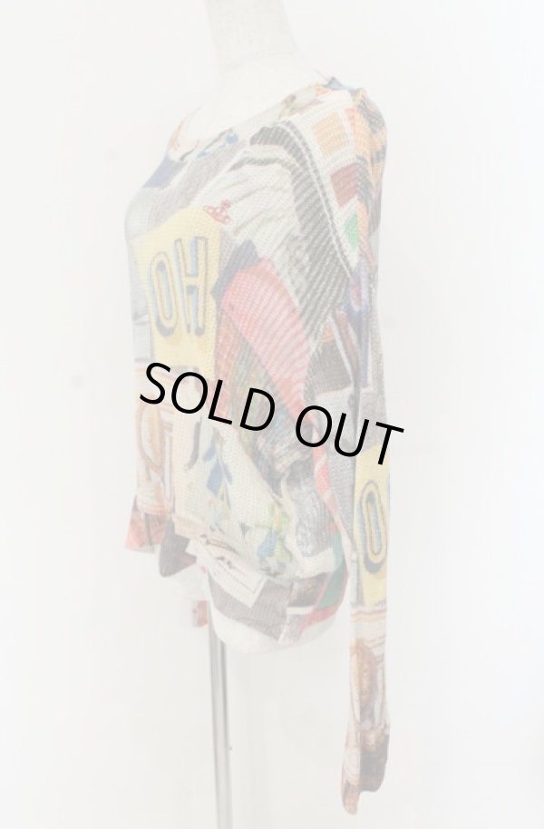 画像3: ヴィヴィアンウエストウッド 中古 / MOODBOARD PRINT KNITプルオーバー 00 マルチ  O-26-01-25-025-to-YM-OS (3)