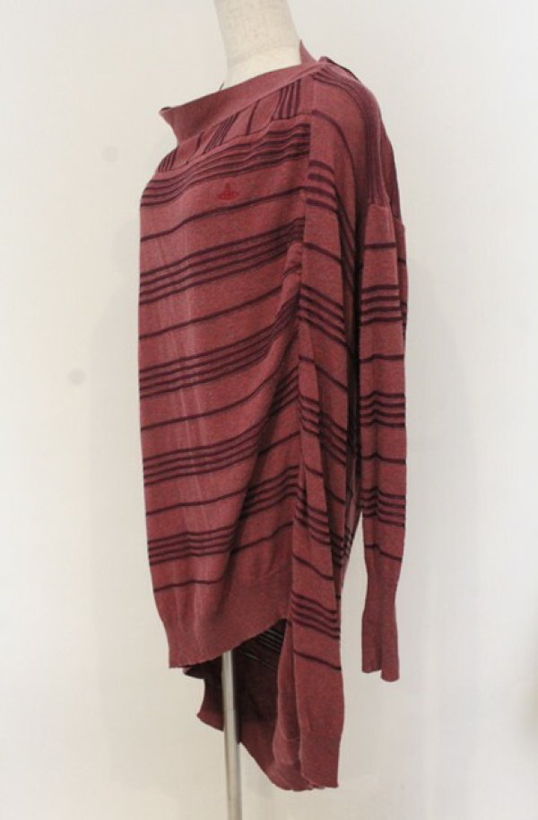 画像2: ヴィヴィアンウエストウッド 中古 / スクエア変形サマーニットワンピース 2 レッド  O-26-01-25-027-op-YM-OS (2)