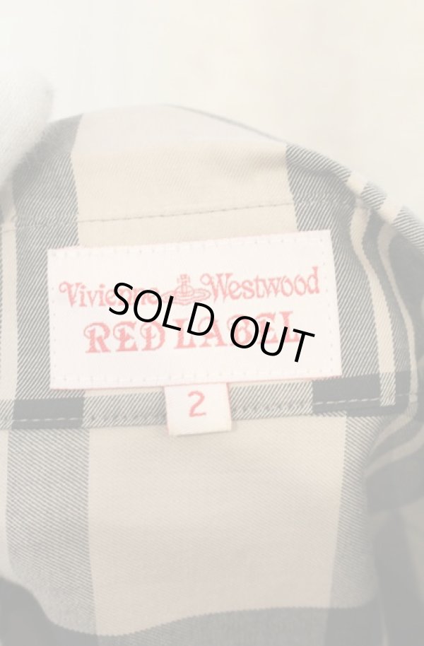 画像4: ヴィヴィアンウエストウッド 中古 / ウエストマークチェックワンピース 2 ベージュ×ブラック  O-26-01-25-035-op-IG-OS (4)