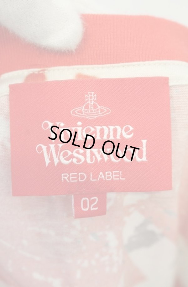 画像3: ヴィヴィアンウエストウッド 中古 / ラビッシュ柄カットソー 02 ベージュｘレッド  O-26-01-25-037-to-YM-ZH (3)