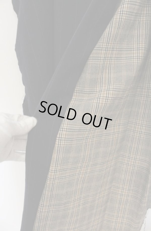 画像2: ヴィヴィアンウエストウッド 中古 / カットオフ切リ替エスカート L ネイビーｘブラウン  O-26-01-25-040-sk-YM-OS (2)