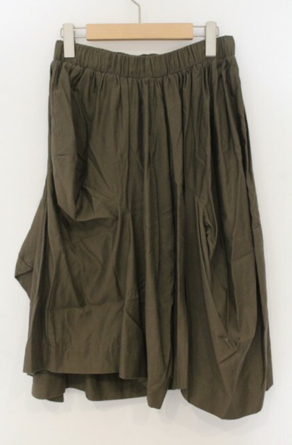 画像2: ヴィヴィアンウエストウッド 中古 / アシンメトリーギャザースカート 2 カーキ  O-26-01-25-044-sk-YM-OS (2)