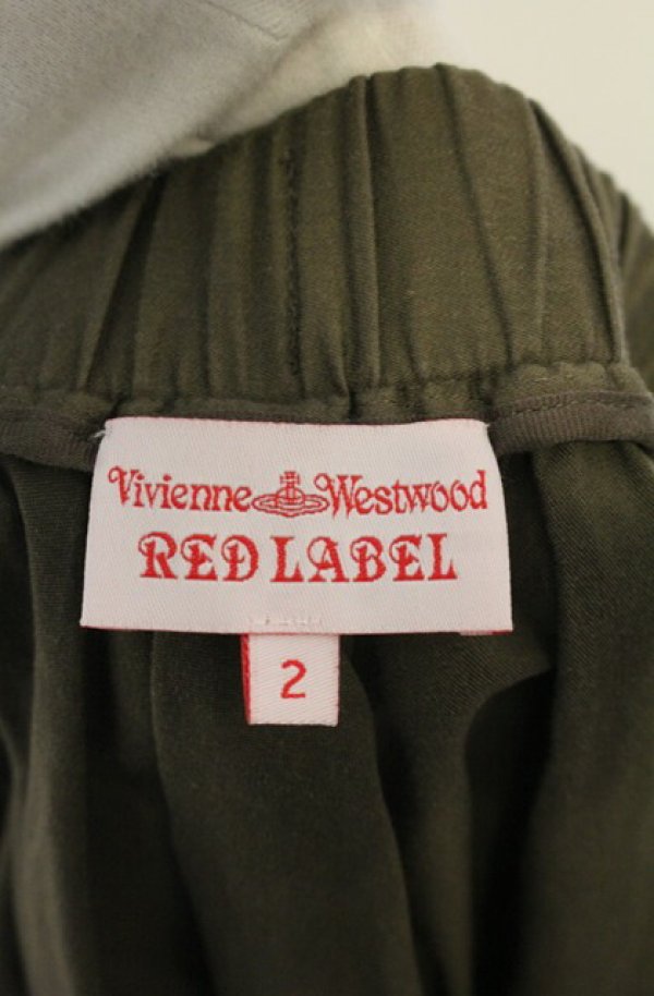 画像3: ヴィヴィアンウエストウッド 中古 / アシンメトリーギャザースカート 2 カーキ  O-26-01-25-044-sk-YM-OS (3)