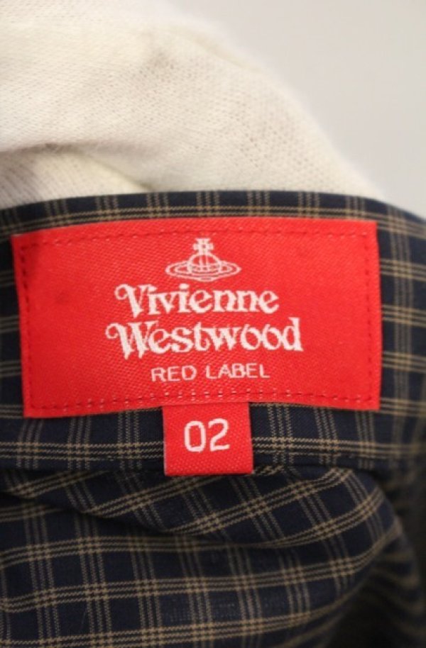 画像3: ヴィヴィアンウエストウッド 中古 / マイクロチェックブロッキングレクタングルギャザースカート 02 グリーン系  O-26-01-25-046-sk-IG-OS (3)