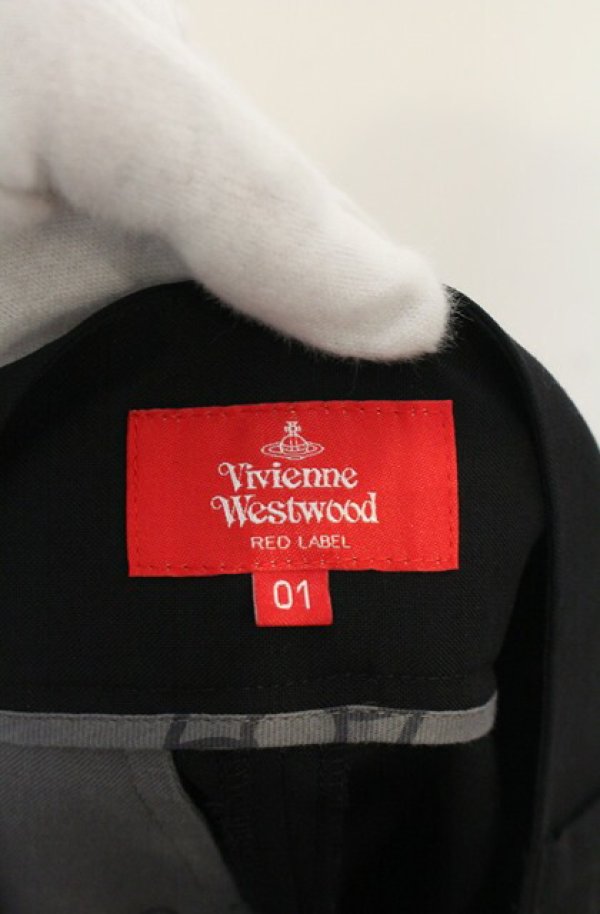 画像3: ヴィヴィアンウエストウッド 中古 / プレーントラウザー 01 ブラック  O-26-01-25-050-pa-IG-OS (3)
