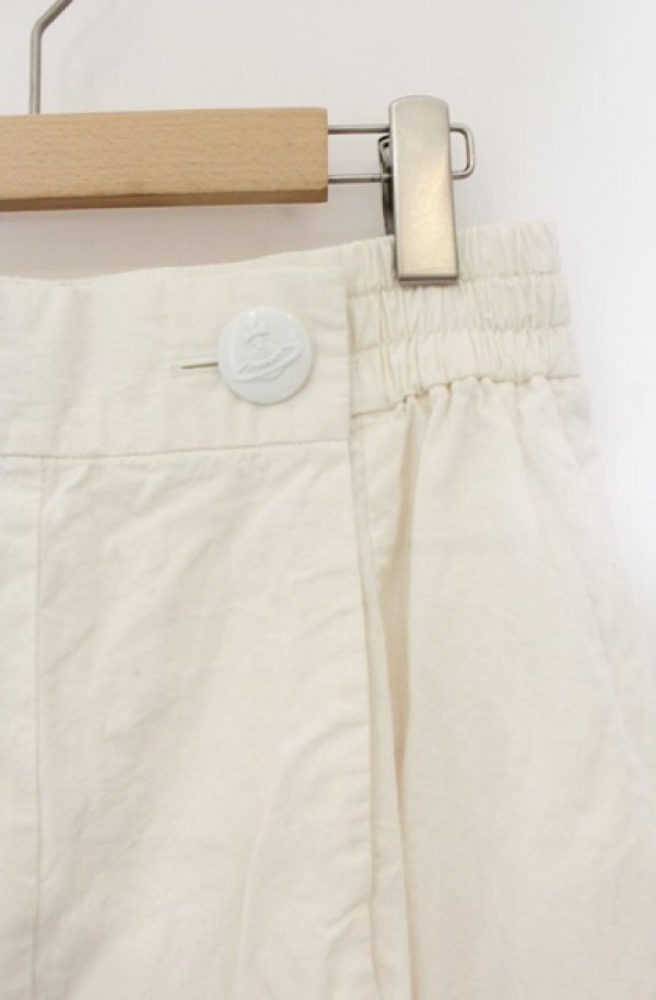 画像2: ヴィヴィアンウエストウッド 中古 / コットンヘンプワイドパンツ 00 ホワイト  O-26-01-25-051-pa-YM-OS (2)