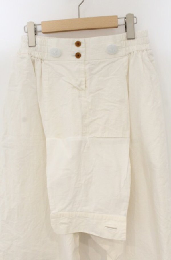 画像3: ヴィヴィアンウエストウッド 中古 / コットンヘンプワイドパンツ 00 ホワイト  O-26-01-25-051-pa-YM-OS (3)