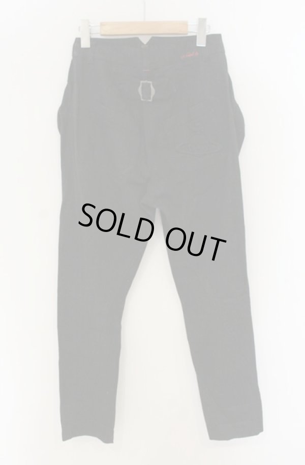 画像3: ヴィヴィアンウエストウッド 中古 / エンボスオーブコットンパンツ 2 ブラック  O-26-01-25-057-pa-YM-OS (3)