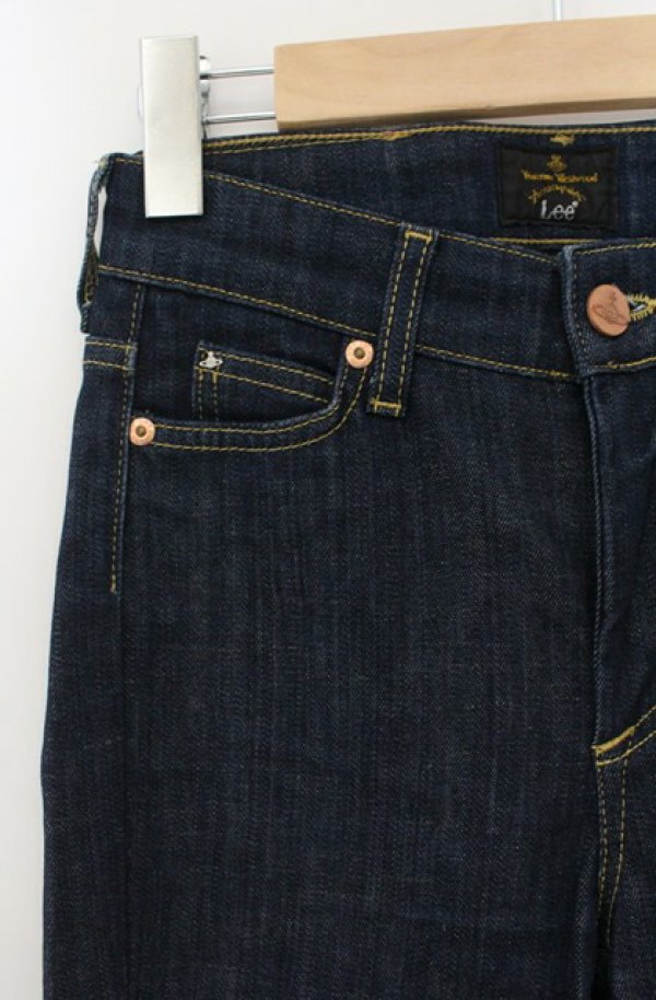 画像2: ヴィヴィアンウエストウッド Anglomania and Lee 中古 / MONROE JEANS デニムパンツ W25 インディゴ  O-26-01-25-059-pa-YM-OS (2)