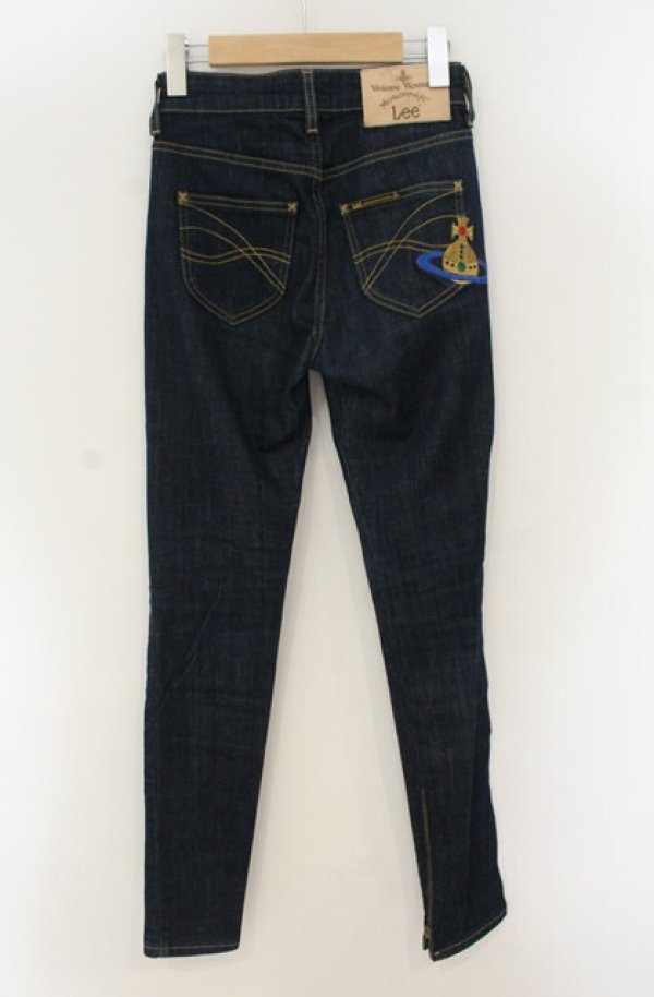 画像4: ヴィヴィアンウエストウッド Anglomania and Lee 中古 / MONROE JEANS デニムパンツ W25 インディゴ  O-26-01-25-059-pa-YM-OS (4)