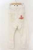 画像3: ヴィヴィアンウエストウッド 中古 / ローエッジデニムバナナトラウザーズパンツ 01 ホワイトｘアイボリー  O-26-01-25-060-pa-YM-OS (3)