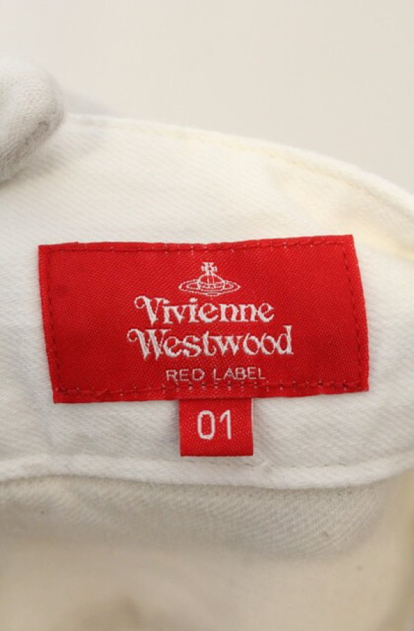 画像5: ヴィヴィアンウエストウッド 中古 / ローエッジデニムバナナトラウザーズパンツ 01 ホワイトｘアイボリー  O-26-01-25-060-pa-YM-OS (5)