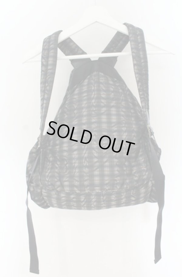 画像3: ヴィヴィアンウエストウッド 中古 / ダイアゴナルオーブチェックジャガードリュック  ブラック  O-26-01-25-061-ba-YM-OS (3)