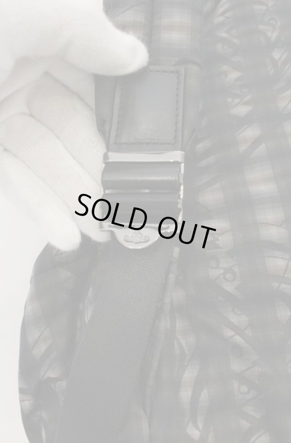 画像4: ヴィヴィアンウエストウッド 中古 / ダイアゴナルオーブチェックジャガードリュック  ブラック  O-26-01-25-061-ba-YM-OS (4)