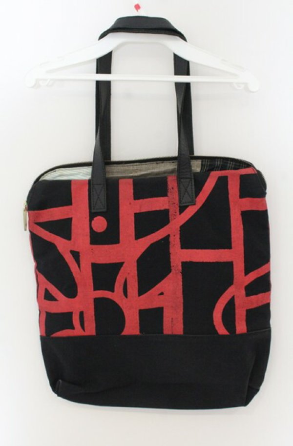画像4: ヴィヴィアンウエストウッド 中古 / アフリカトートバッグ  ブラック×レッド  O-26-01-25-063-ba-IG-OS (4)
