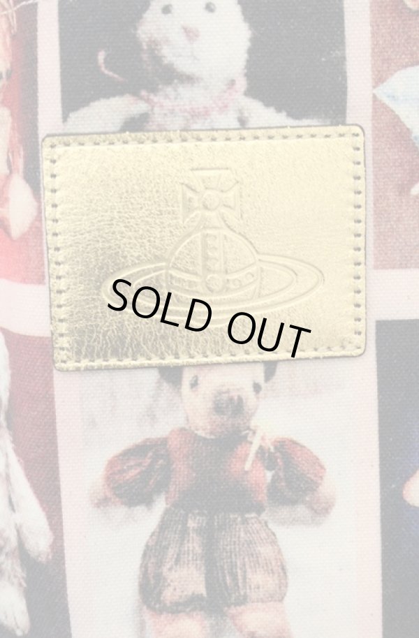 画像2: ヴィヴィアンウエストウッド 中古 / CANVAS TEDDIES-CHARLOTTE SHOPPER（キャンバステディーズシャーロットショッパーバッグ）  ピンク×マルチ  O-26-01-25-064-ba-IG-ZH (2)
