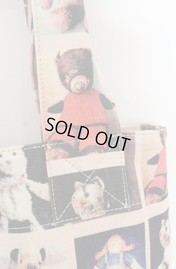 画像4: ヴィヴィアンウエストウッド 中古 / CANVAS TEDDIES-CHARLOTTE SHOPPER（キャンバステディーズシャーロットショッパーバッグ）  ピンク×マルチ  O-26-01-25-064-ba-IG-ZH (4)