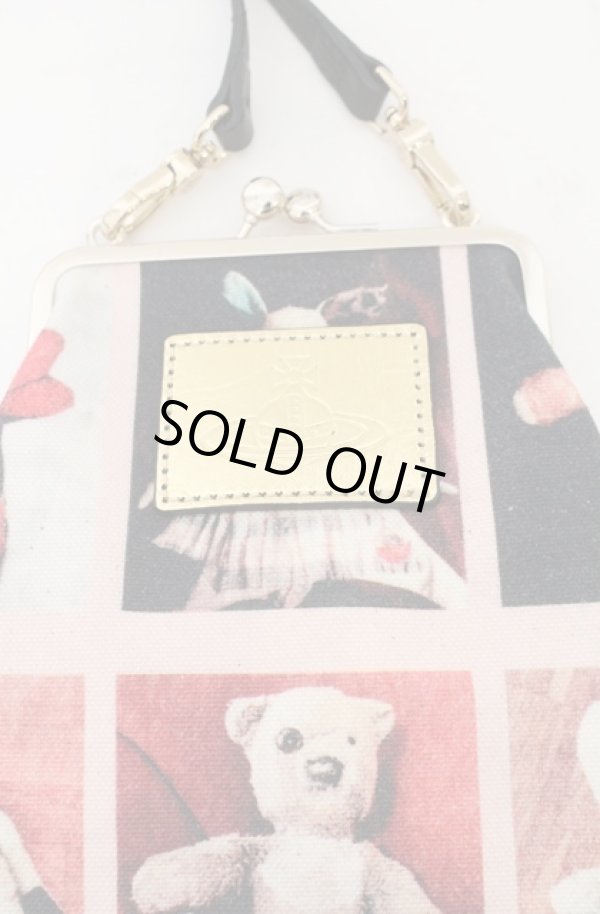 画像3: ヴィヴィアンウエストウッド 中古 / CANVAS TEDDIES PEGGY CROSSBODY ポーチ（キャンバステディ ペギークロスボディ）  ピンク×マルチ  O-26-01-25-066-ba-IG-OS (3)