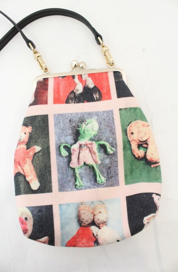 画像4: ヴィヴィアンウエストウッド 中古 / CANVAS TEDDIES PEGGY CROSSBODY ポーチ（キャンバステディ ペギークロスボディ）  ピンク×マルチ  O-26-01-25-066-ba-IG-OS (4)