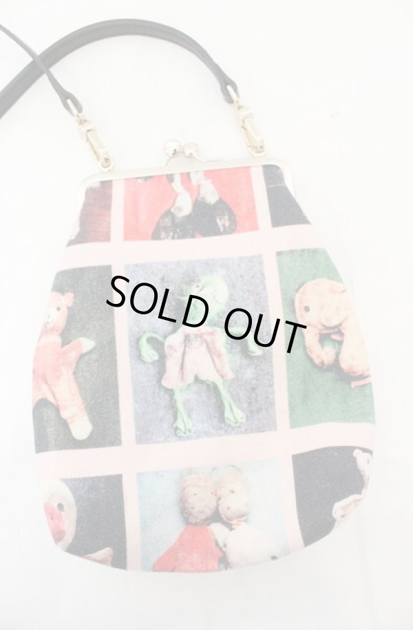 画像4: ヴィヴィアンウエストウッド 中古 / CANVAS TEDDIES PEGGY CROSSBODY ポーチ（キャンバステディ ペギークロスボディ）  ピンク×マルチ  O-26-01-25-066-ba-IG-OS (4)