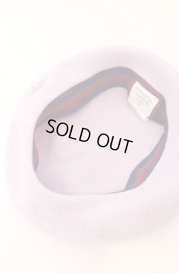 画像4: ヴィヴィアンウエストウッド 中古 / オーブ刺繍バスクベレー帽 M~S ラベンダー  O-26-01-25-069-ha-IG-OS (4)