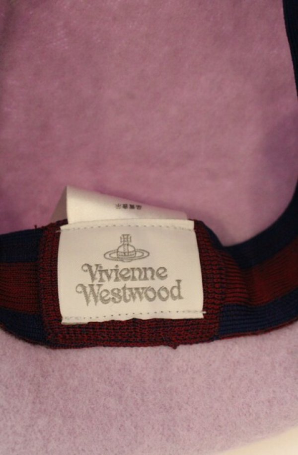 画像5: ヴィヴィアンウエストウッド 中古 / オーブ刺繍バスクベレー帽 M~S ラベンダー  O-26-01-25-069-ha-IG-OS (5)