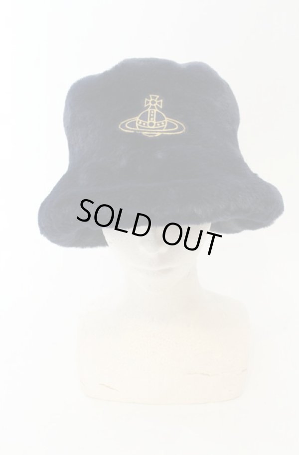 画像2: ヴィヴィアンウエストウッド 中古 / エコファー バケットハット    O-26-01-25-070-ha-IG-ZH (2)