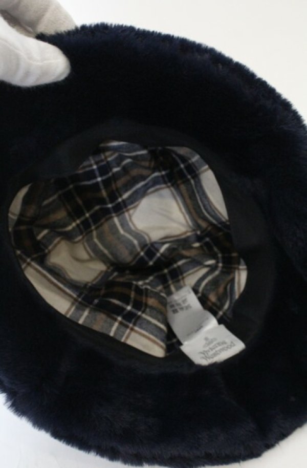 画像4: ヴィヴィアンウエストウッド 中古 / エコファー バケットハット    O-26-01-25-070-ha-IG-ZH (4)