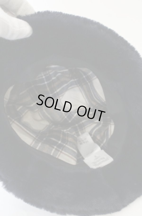 画像4: ヴィヴィアンウエストウッド 中古 / エコファー バケットハット    O-26-01-25-070-ha-IG-ZH (4)