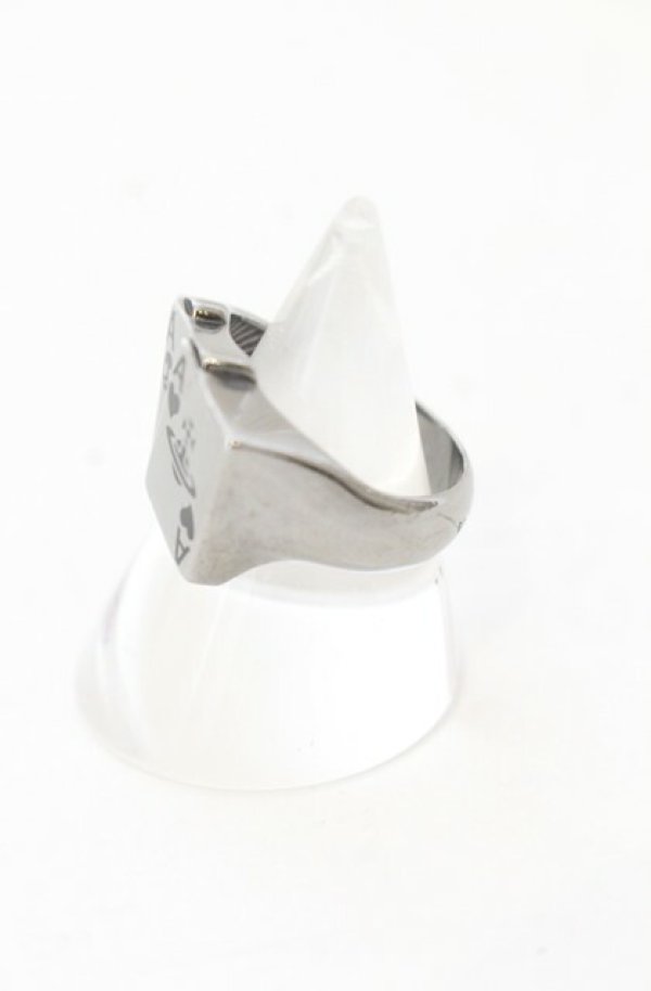 画像2: ヴィヴィアンウエストウッド 中古 / MARVIN CARD リング M（14号） ガンメタ  O-26-01-25-071-rg-YM-OS (2)