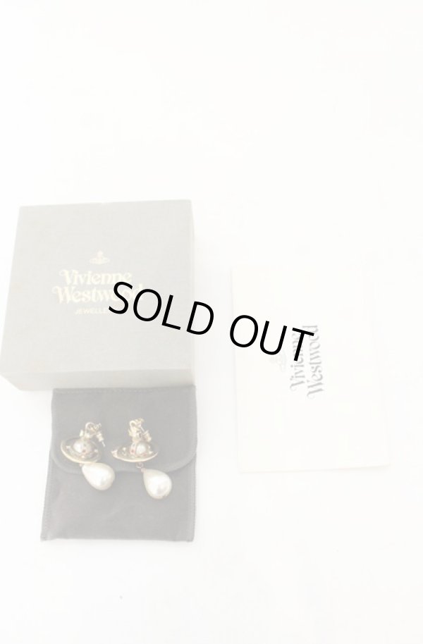 画像6: ヴィヴィアンウエストウッド 中古 / Tiny Orb Pearl pierce（タイニーオーブパールピアス）  ゴールドｘパール  O-26-01-25-074-er-YM-OS (6)