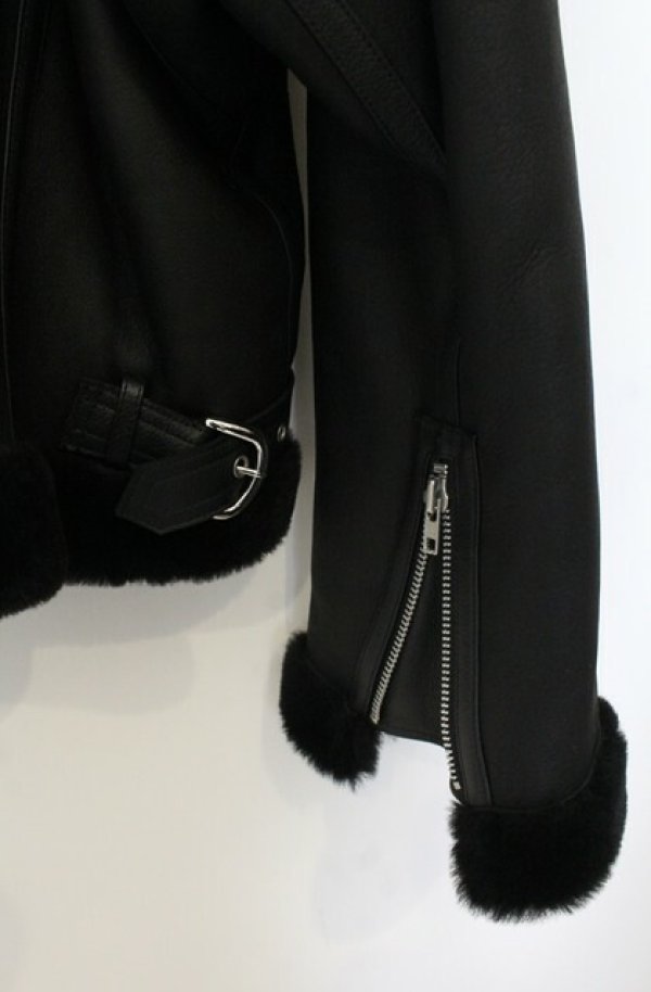 画像5: ヴィヴィアンウエストウッド 中古 / メリノムートンフライトジャケット 00 ブラック  O-26-01-25-007-co-YM-ZH (5)