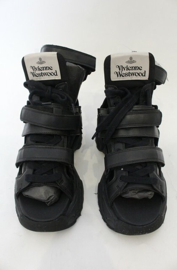 画像2: ヴィヴィアンウエストウッド 中古 / ROMPER SANDAL ロンパーサンダル 38 ブラック  O-26-01-25-080-to-IG-OS (2)