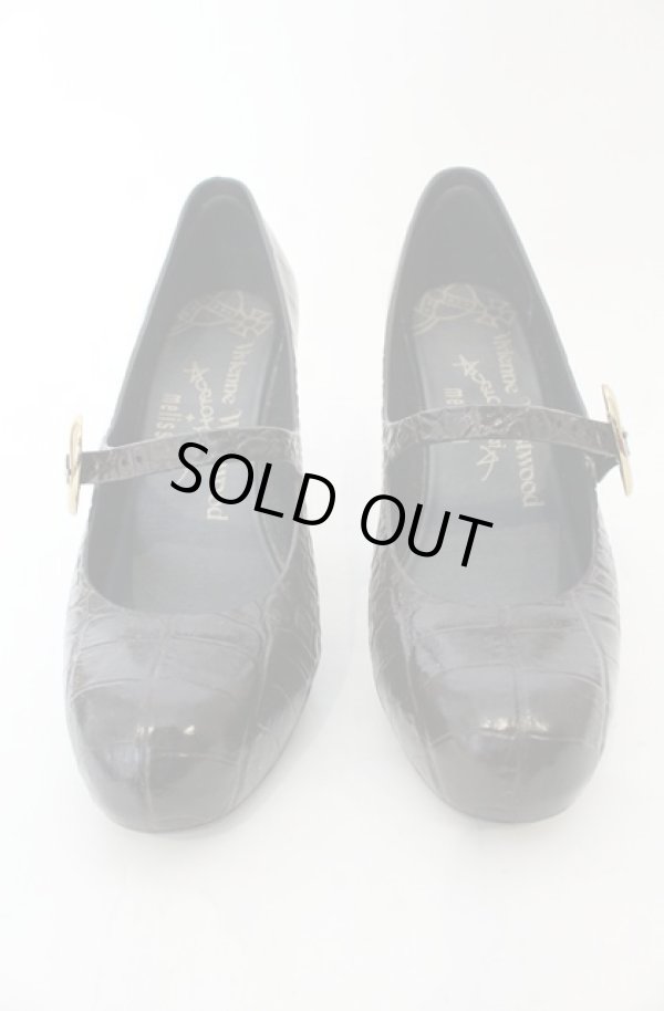 画像2: ヴィヴィアンウエストウッド×Melissa 中古 / Croco シューズ USA6 ブラウン  O-26-01-25-082-sh-IG-OS (2)