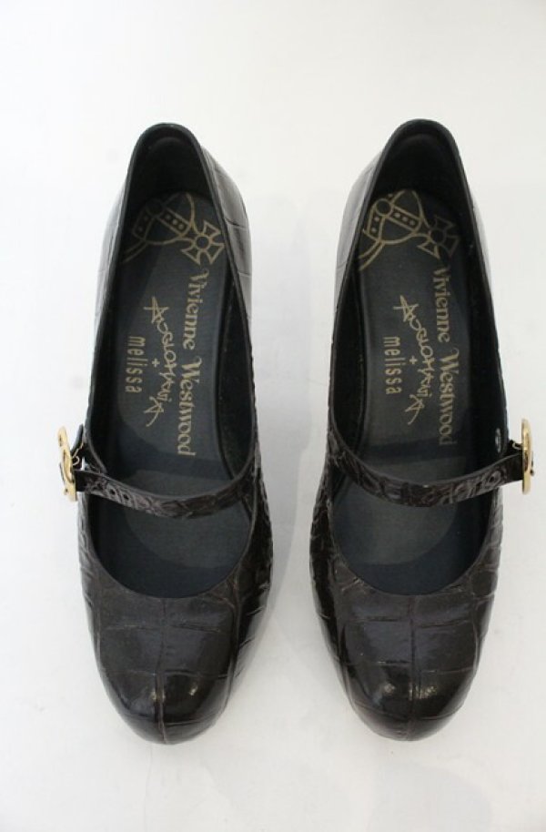 画像3: ヴィヴィアンウエストウッド×Melissa 中古 / Croco シューズ USA6 ブラウン  O-26-01-25-082-sh-IG-OS (3)